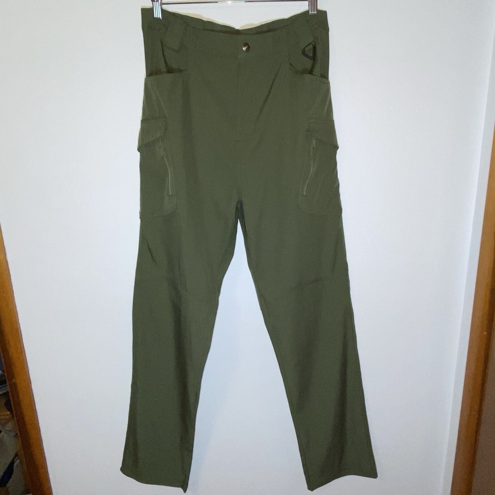 Set of 2 Tactical Series Mens Cargo Pants 9 Pockets 34X44 Black and Olive Green‎